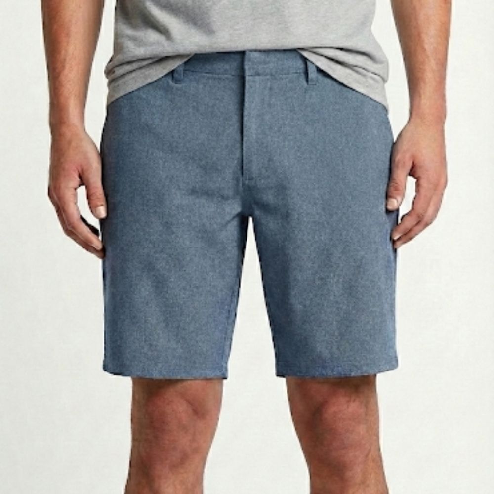Hurley Mens Phantom Hybrid Shorts Heather Blue Size 32 Coastal Dad Gorpcore Surf
